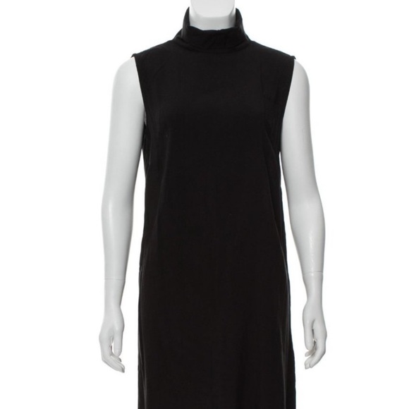 Jesse Kamm Open V-Back Mock Neck Black Dress XS | Collector’s Piece - Picture 3 of 10